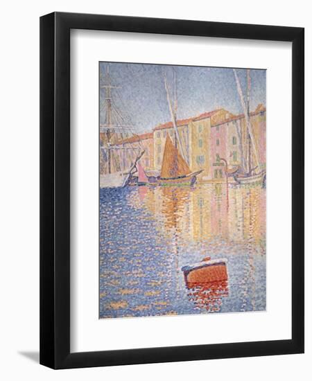 The Red Buoy, Saint Tropez, 1895-Paul Signac-Framed Giclee Print