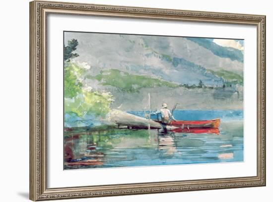 The Red Canoe, 1884-Winslow Homer-Framed Giclee Print