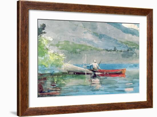 The Red Canoe, 1884-Winslow Homer-Framed Giclee Print