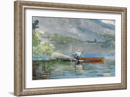 The Red Canoe, 1884-Winslow Homer-Framed Giclee Print