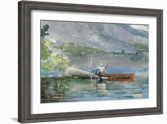 The Red Canoe, 1884-Winslow Homer-Framed Giclee Print