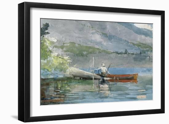 The Red Canoe, 1884-Winslow Homer-Framed Giclee Print