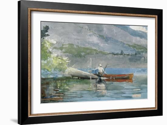 The Red Canoe, 1884-Winslow Homer-Framed Giclee Print