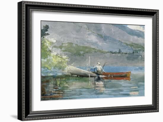 The Red Canoe, 1884-Winslow Homer-Framed Giclee Print