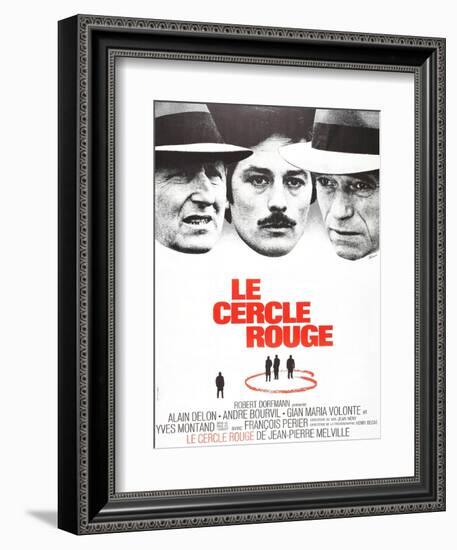 The Red Circle, (AKA Le Cercle Rouge), from Left: Andre Bourvil, Alain Delon, Yves Montand, 1970-null-Framed Art Print