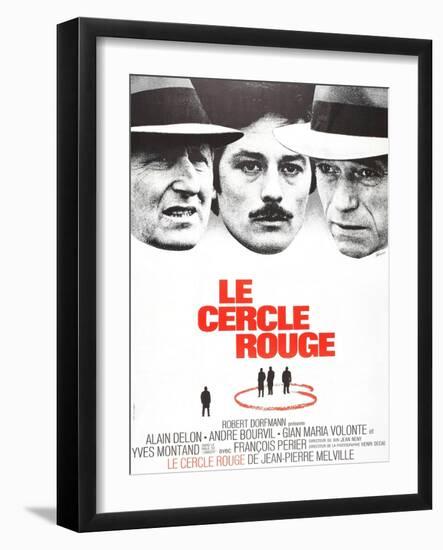 The Red Circle, (AKA Le Cercle Rouge), from Left: Andre Bourvil, Alain Delon, Yves Montand, 1970-null-Framed Art Print