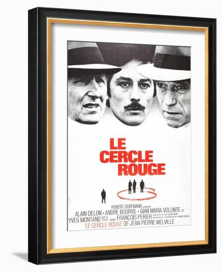 The Red Circle, (AKA Le Cercle Rouge), from Left: Andre Bourvil, Alain Delon, Yves Montand, 1970-null-Framed Art Print