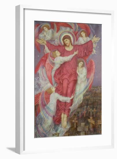 The Red Cross (Allegory of Flanders War Graves), c.1916-Evelyn De Morgan-Framed Giclee Print