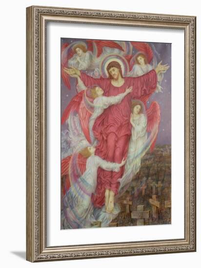 The Red Cross (Allegory of Flanders War Graves), c.1916-Evelyn De Morgan-Framed Giclee Print