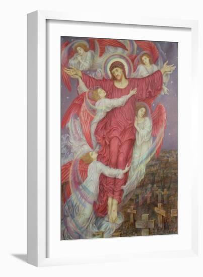 The Red Cross (Allegory of Flanders War Graves), c.1916-Evelyn De Morgan-Framed Giclee Print