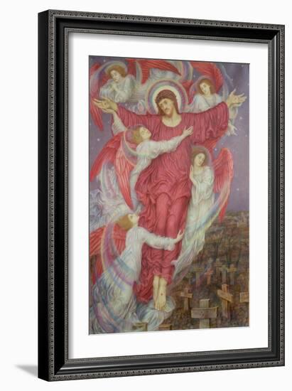 The Red Cross (Allegory of Flanders War Graves), c.1916-Evelyn De Morgan-Framed Giclee Print