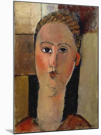 The Red Face, 1915-Amadeo Modigliani-Mounted Giclee Print