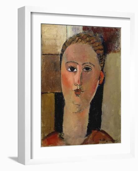 The Red Face, 1915-Amadeo Modigliani-Framed Giclee Print