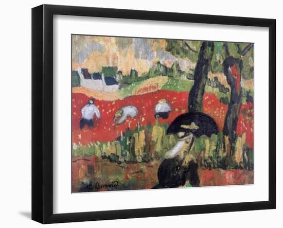 The Red Field, Pont Aven, C1887-Emile Bernard-Framed Giclee Print