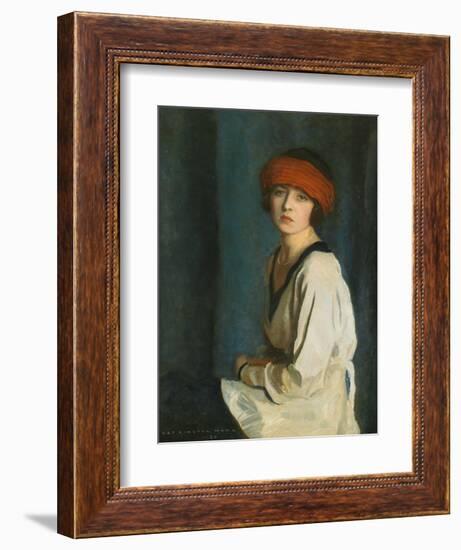 The Red Hat, 1920-Harrington Mann-Framed Giclee Print