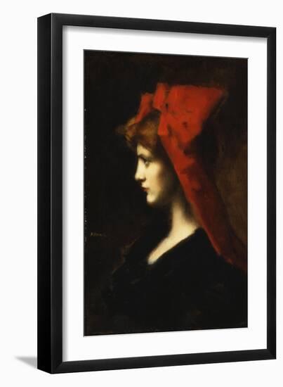 The Red Hat-Jean-Jacques Henner-Framed Giclee Print