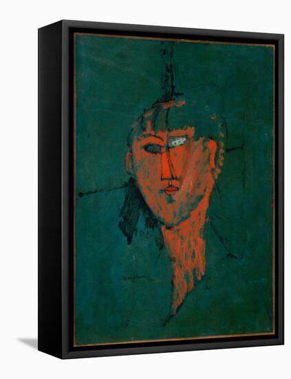 The Red Head, C.1915 (Oil on Canvas)-Amedeo Modigliani-Framed Premier Image Canvas