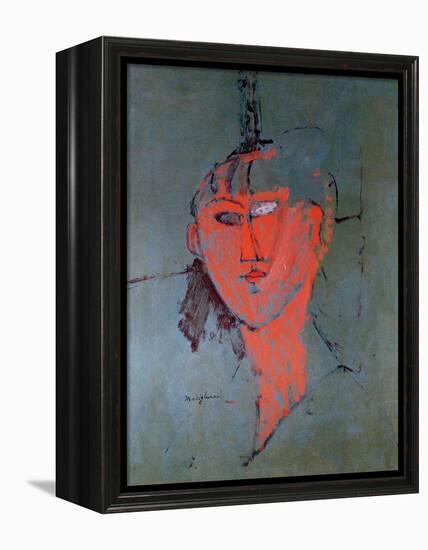 The Red Head, circa 1915-Amedeo Modigliani-Framed Premier Image Canvas