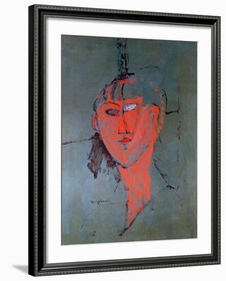 The Red Head, circa 1915-Amedeo Modigliani-Framed Giclee Print