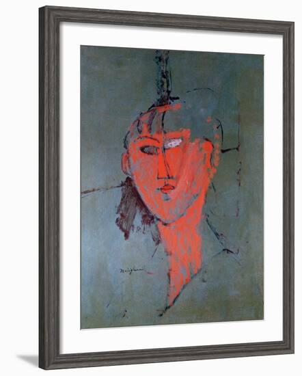 The Red Head, circa 1915-Amedeo Modigliani-Framed Giclee Print