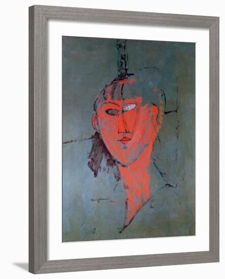 The Red Head, circa 1915-Amedeo Modigliani-Framed Giclee Print