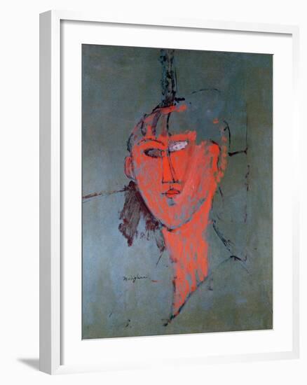 The Red Head, circa 1915-Amedeo Modigliani-Framed Giclee Print