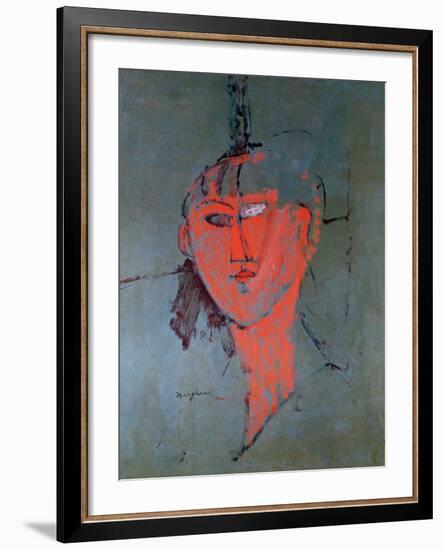 The Red Head, circa 1915-Amedeo Modigliani-Framed Giclee Print