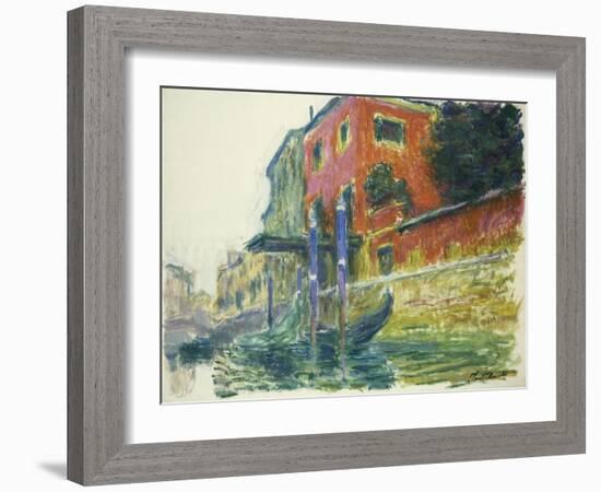 The Red House-Claude Monet-Framed Giclee Print