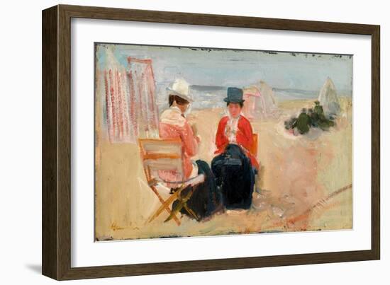 The Red Jacket, C.1910-14 (Oil on Millboard)-George Leslie Hunter-Framed Giclee Print
