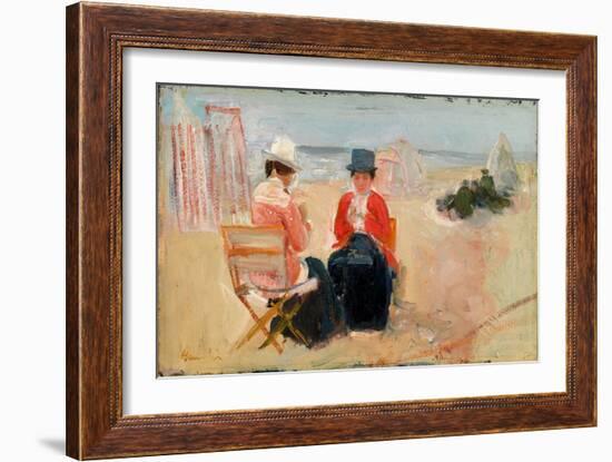 The Red Jacket, C.1910-14 (Oil on Millboard)-George Leslie Hunter-Framed Giclee Print