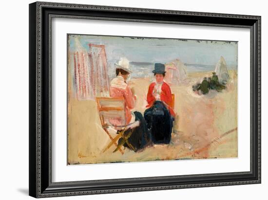 The Red Jacket, C.1910-14 (Oil on Millboard)-George Leslie Hunter-Framed Giclee Print