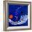 The red moon in the blue evening-Hyunah Kim-Framed Premium Giclee Print