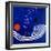 The red moon in the blue evening-Hyunah Kim-Framed Premium Giclee Print