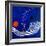 The red moon in the blue evening-Hyunah Kim-Framed Premium Giclee Print