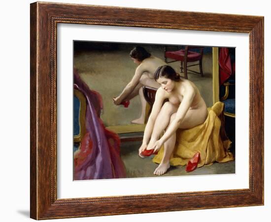 The Red Mules-William McGregor Paxton-Framed Giclee Print