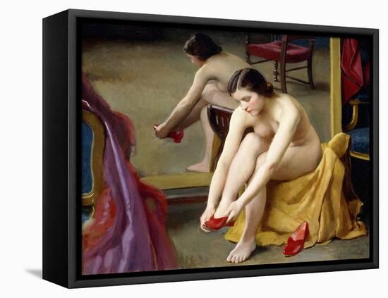 The Red Mules-William McGregor Paxton-Framed Premier Image Canvas