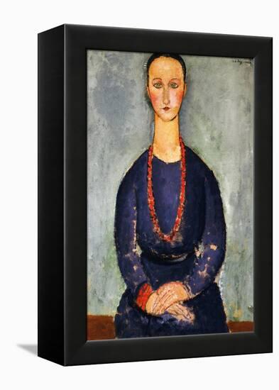 The Red Necklace, 1918-Amedeo Modigliani-Framed Premier Image Canvas