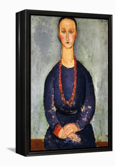 The Red Necklace, 1918-Amedeo Modigliani-Framed Premier Image Canvas