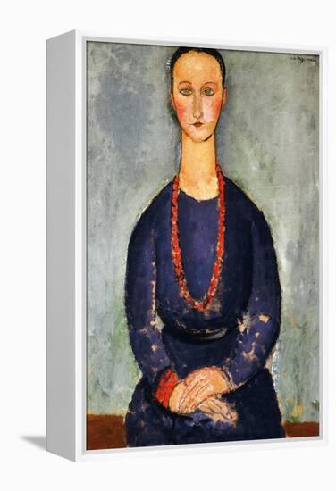 The Red Necklace, 1918-Amedeo Modigliani-Framed Premier Image Canvas