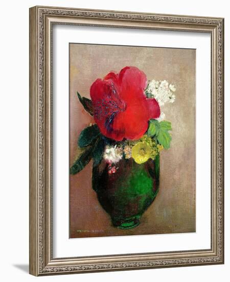 The Red Poppy-Odilon Redon-Framed Giclee Print