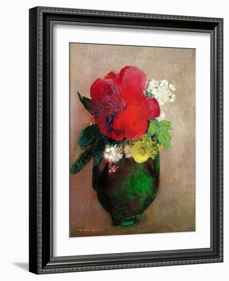 The Red Poppy-Odilon Redon-Framed Giclee Print