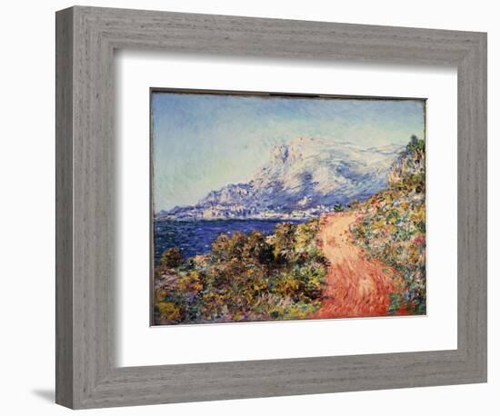 The Red Road Near Menton, 1884-Claude Monet-Framed Giclee Print