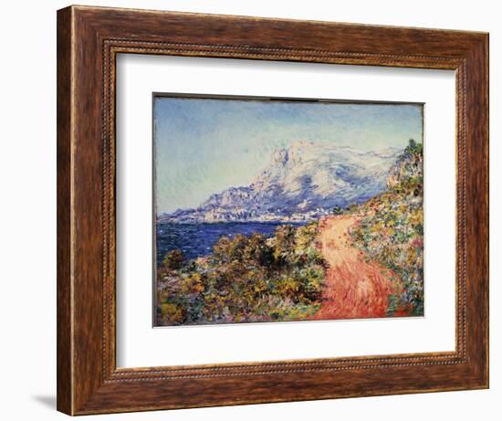 The Red Road Near Menton, 1884-Claude Monet-Framed Giclee Print