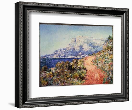 The Red Road Near Menton, 1884-Claude Monet-Framed Giclee Print