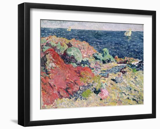 The Red Rocks at Antheor, 1901 (Oil on Canvas)-Louis Valtat-Framed Giclee Print