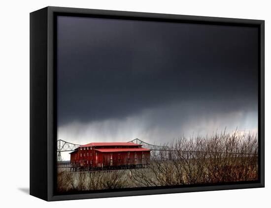 The Red Roof-Jody Miller-Framed Premier Image Canvas