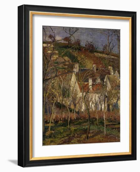 The Red Roofs, c.1877-Camille Pissarro-Framed Giclee Print