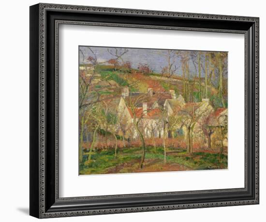 The Red Roofs, or Corner of a Village, Winter, 1877-Camille Pissarro-Framed Giclee Print