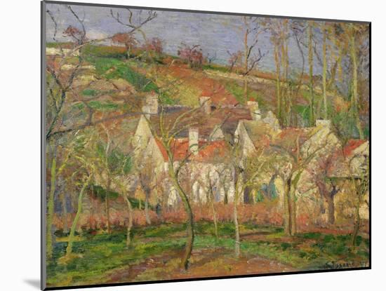 The Red Roofs, or Corner of a Village, Winter, 1877-Camille Pissarro-Mounted Giclee Print