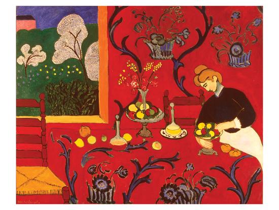 The Red Room Art Print By Henri Matisse